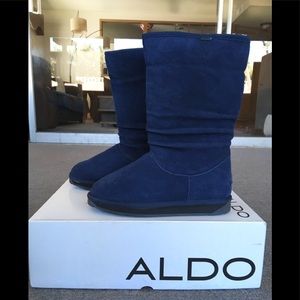 aldo navy blue boots